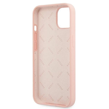 Guess GUHCP13SLS4GWPI iPhone 13 mini 5.4" pink/pink hard case Silicone 4G Logo_6