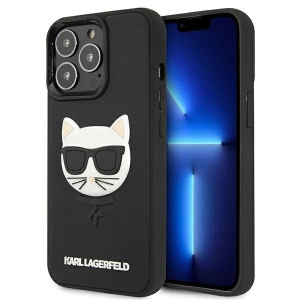 Karl Lagerfeld KLHCP13LCH3DBK 13 Pro / 13 6,1" czarny/black hardcase 3D Rubber Choupette_0