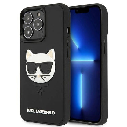 Karl Lagerfeld KLHCP13LCH3DBK 13 Pro / 13 6,1" czarny/black hardcase 3D Rubber Choupette_0