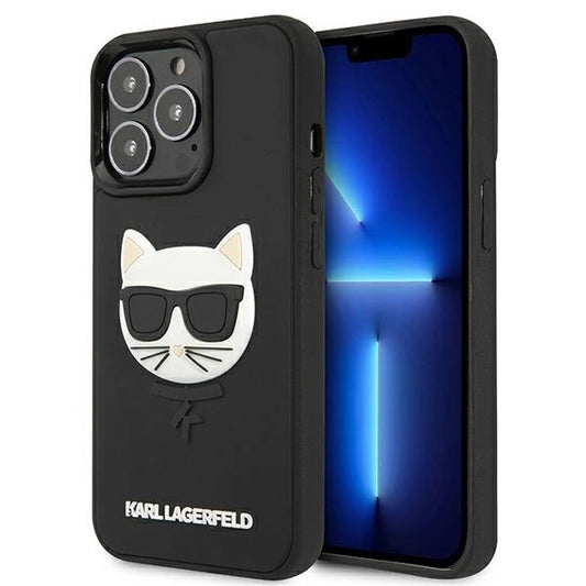 Karl Lagerfeld KLHCP13LCH3DBK 13 Pro / 13 6,1" czarny/black hardcase 3D Rubber Choupette_0