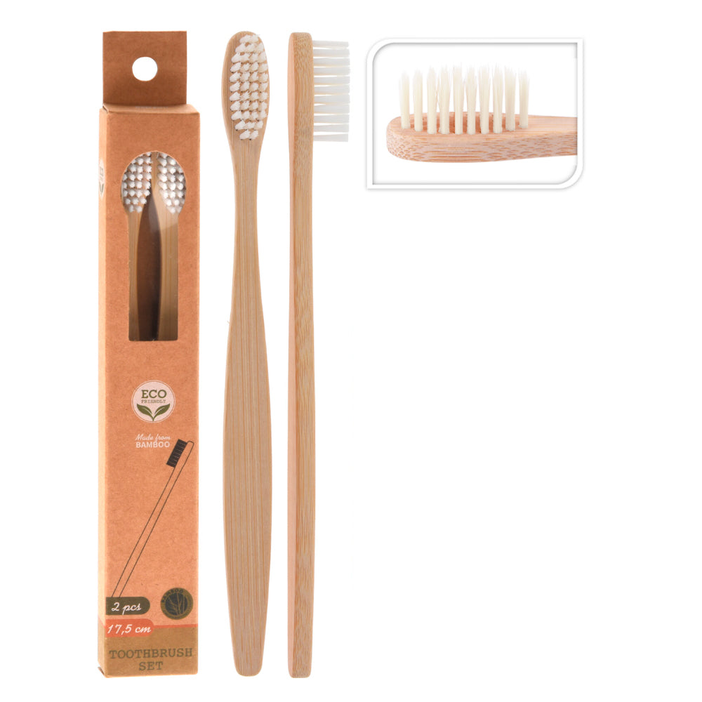 Escova de dentes corpo bambu nylon 2 unid._0