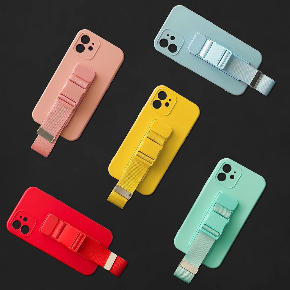 Rope Case Silicone Lanyard Cover Purse Lanyard Strap For Samsung Galaxy A73 Red_12