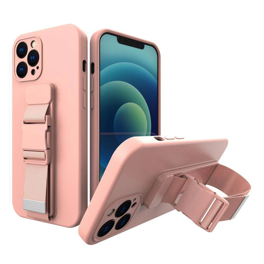 Rope Case Silicone Lanyard Cover Purse Lanyard Strap For Samsung Galaxy A23 Pink_0