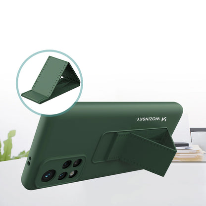 Wozinsky Kickstand Case Silicone Stand Cover for Xiaomi Poco M4 Pro 5G Navy Blue_4