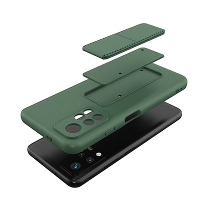 Wozinsky Kickstand Case Silicone Stand Cover for Xiaomi Redmi 10 Black_5
