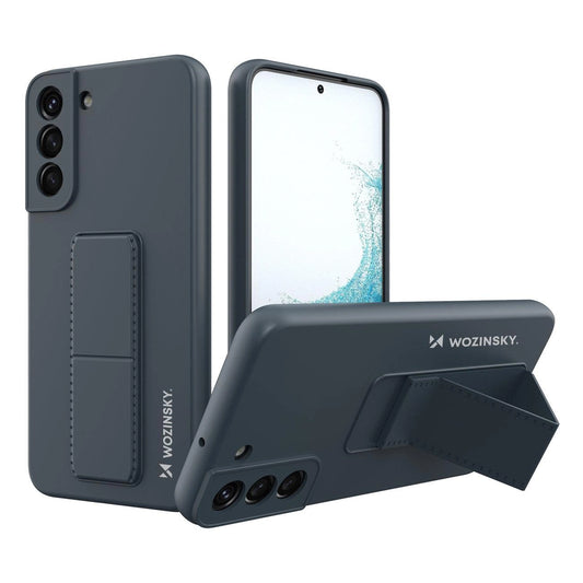 Wozinsky Kickstand Case silicone stand cover for Samsung Galaxy S22 + navy blue_0
