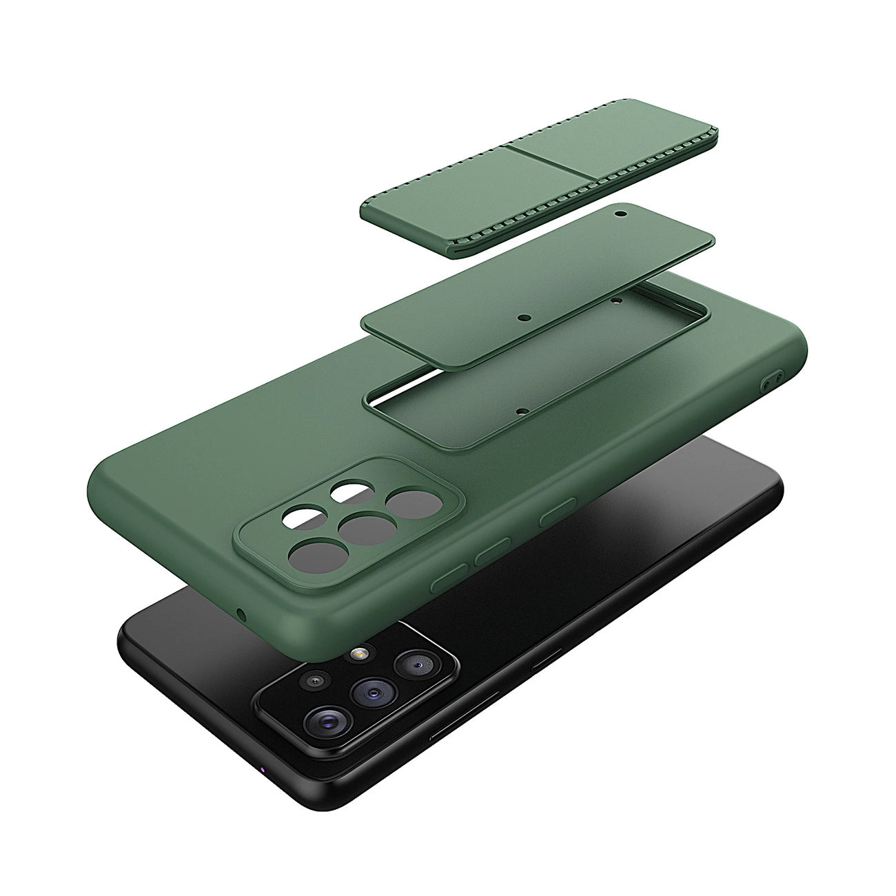 Wozinsky Kickstand Case silicone stand cover for Samsung Galaxy A73 black_5
