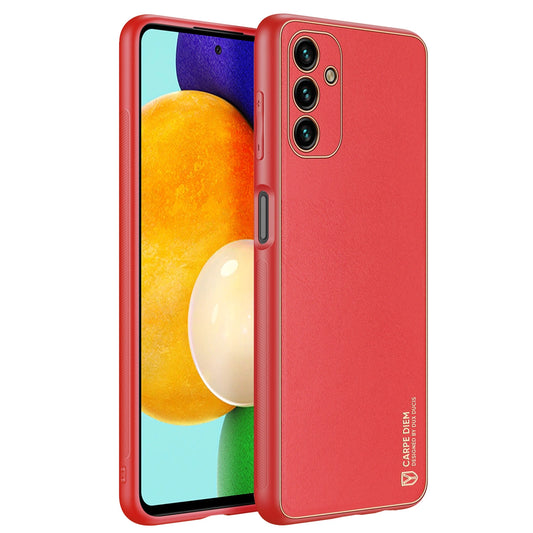 Dux Ducis Yolo elegant cover made of ecological leather for Samsung Galaxy A13 5G red_0