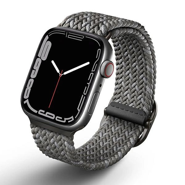 Uniq Aspen Braided Strap for Apple Watch 1/2/3/4/5/6/7/8/SE/SE2 44/42/45mm - Gray_0