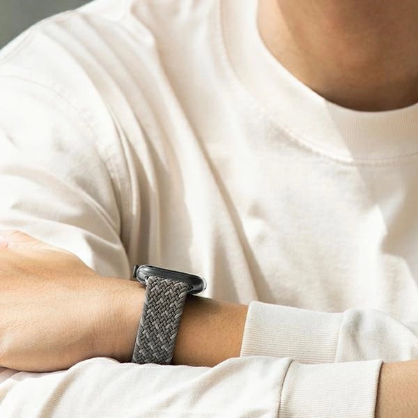 Uniq Aspen Braided Strap for Apple Watch 1/2/3/4/5/6/7/8/SE/SE2 44/42/45mm - Gray_2