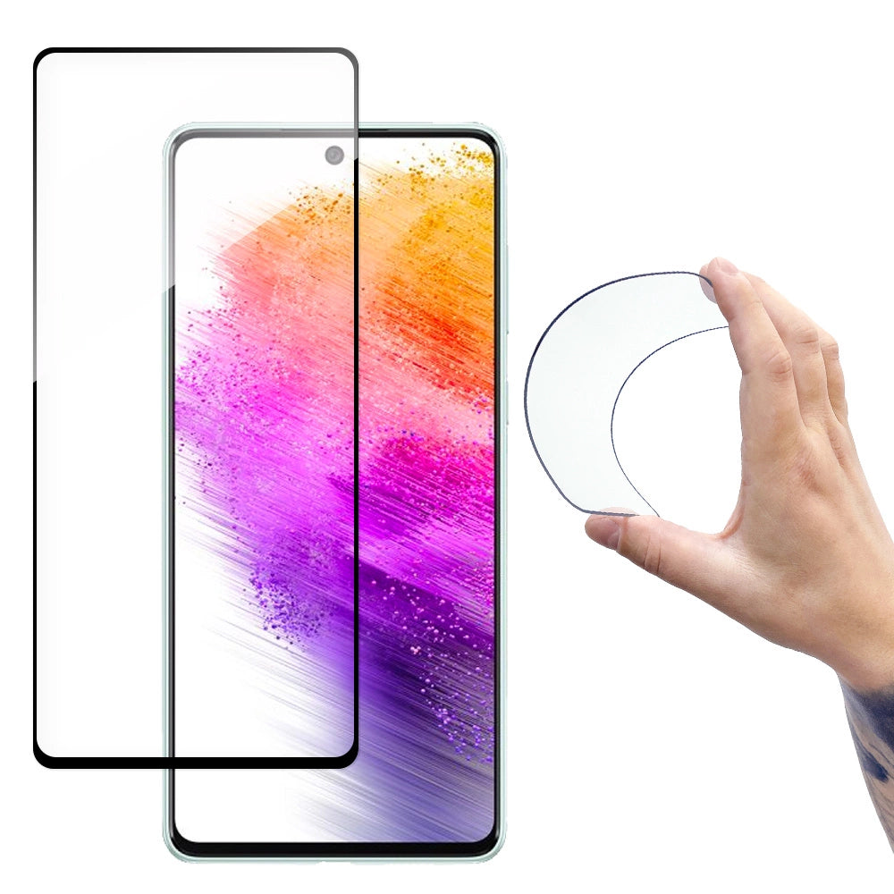 Wozinsky Full Cover Flexi Nano glass film tempered glass with a frame for Samsung Galaxy A73 transparent_0