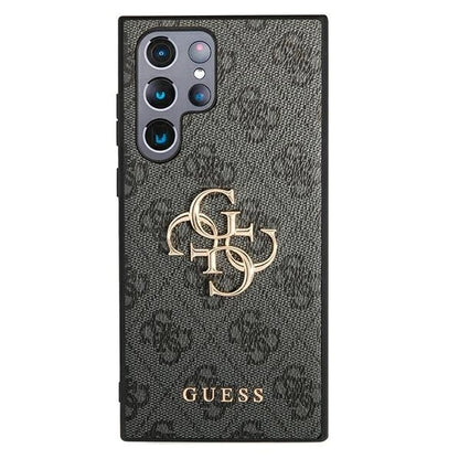 Guess GUHCS22L4GMGGR S908 S22 Ultra szary/grey hardcase 4G Big Metal Logo_2