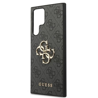 Guess GUHCS22L4GMGGR S908 S22 Ultra szary/grey hardcase 4G Big Metal Logo_5