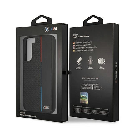 Etui BMW BMHCS22MTRTBK S22+ S906 czarny/black hardcase M Collection Triangles_7
