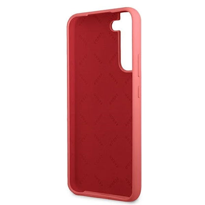 Guess GUHCS22MLSLMGFU S22+ S906 fuchsia/fuchsia hardcase Silicone Script Metal Logo_6