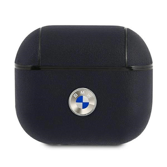 BMW BMA3SSLNA AirPods 3 cover granatowy/navy Geniune Leather Silver Logo_0