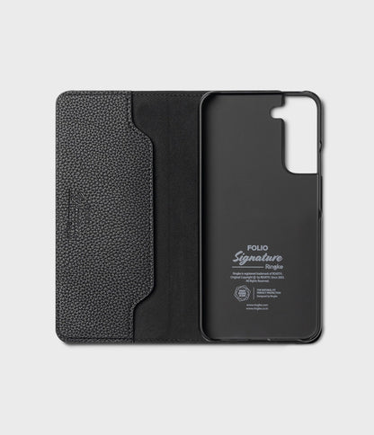 Ringke Folio Signature Flip Leather Case for Samsung Galaxy S22 + (S22 Plus) Black (FSS118R262)_11