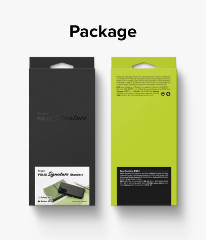 Ringke Folio Signature Flip Leather Case for Samsung Galaxy S22 + (S22 Plus) Black (FSS118R262)_4