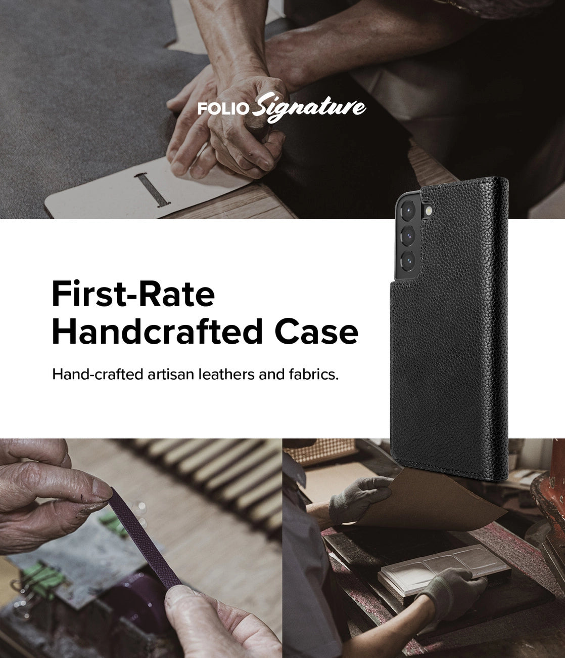 Ringke Folio Signature Flip Leather Case for Samsung Galaxy S22 + (S22 Plus) Black (FSS118R262)_6