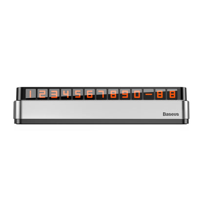 Baseus Moonlight Box Series silver parking number plate with telephone number_8