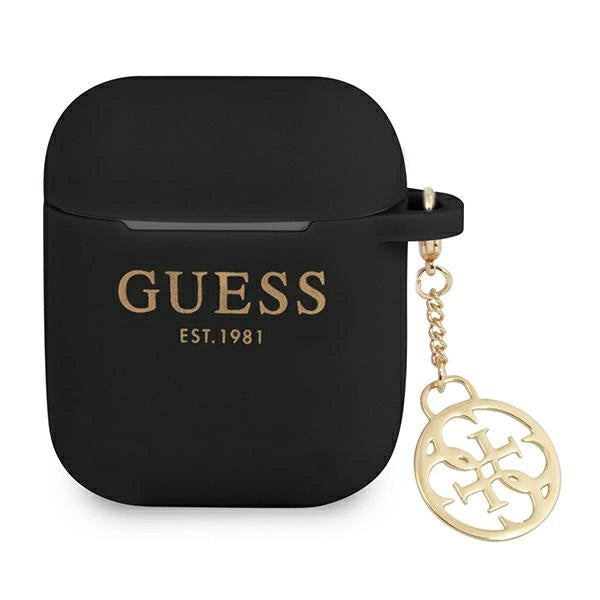Guess GUA2LSC4EK AirPods 1/2 cover black/black Silicone Charm 4G Collection_0