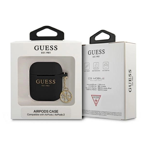 Guess GUA2LSC4EK AirPods 1/2 cover black/black Silicone Charm 4G Collection_2