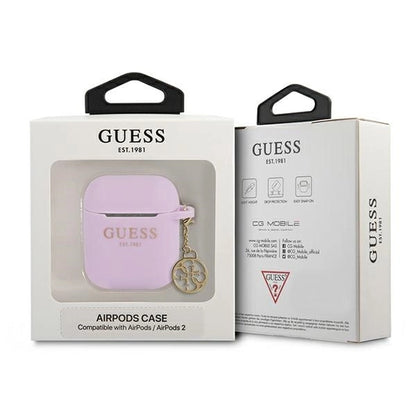 Guess GUA2LSC4EU AirPods 1/2 cover purple/purple Silicone Charm 4G Collection_2