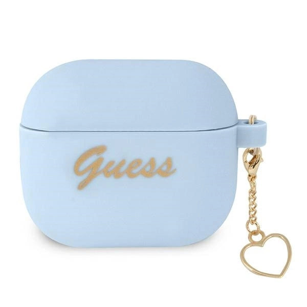 Guess GUA3LSCHSB AirPods 3 cover blue/blue Silicone Charm Heart Collection_0