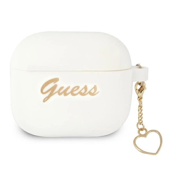 Guess GUA3LSCHSH AirPods 3 cover white/white Silicone Charm Heart Collection_0