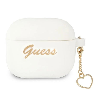 Guess GUA3LSCHSH AirPods 3 cover white/white Silicone Charm Heart Collection_0