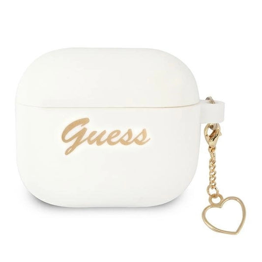 Guess GUA3LSCHSH AirPods 3 cover white/white Silicone Charm Heart Collection_0