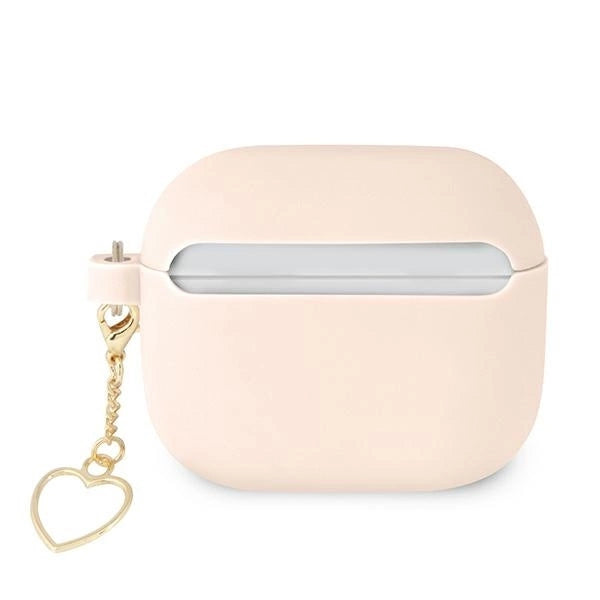 Guess GUA3LSCHSP AirPods 3 cover pink/pink Silicone Charm Heart Collection_1