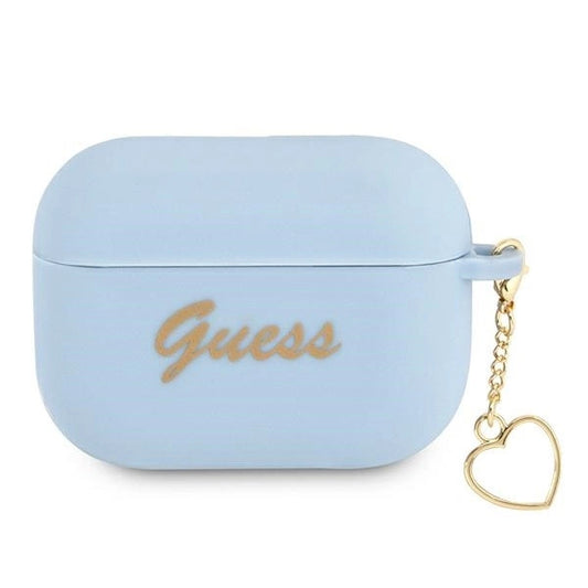 Guess GUAPLSCHSB AirPods Pro cover blue/blue Silicone Charm Heart Collection_0