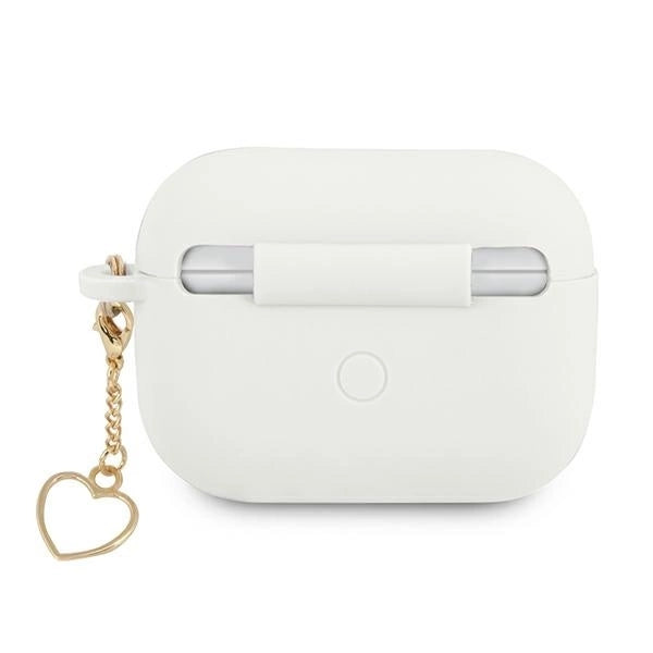Guess GUAPLSCHSH AirPods Pro cover white/white Silicone Charm Heart Collection_1