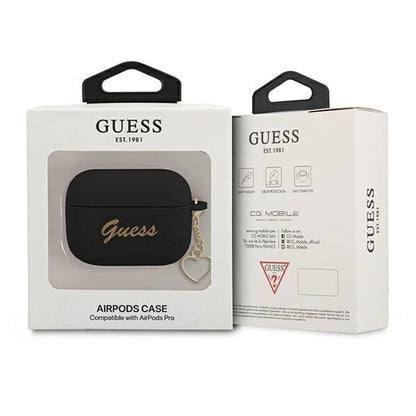 Guess GUAPLSCHSK AirPods Pro cover black/black Silicone Charm Heart Collection_2