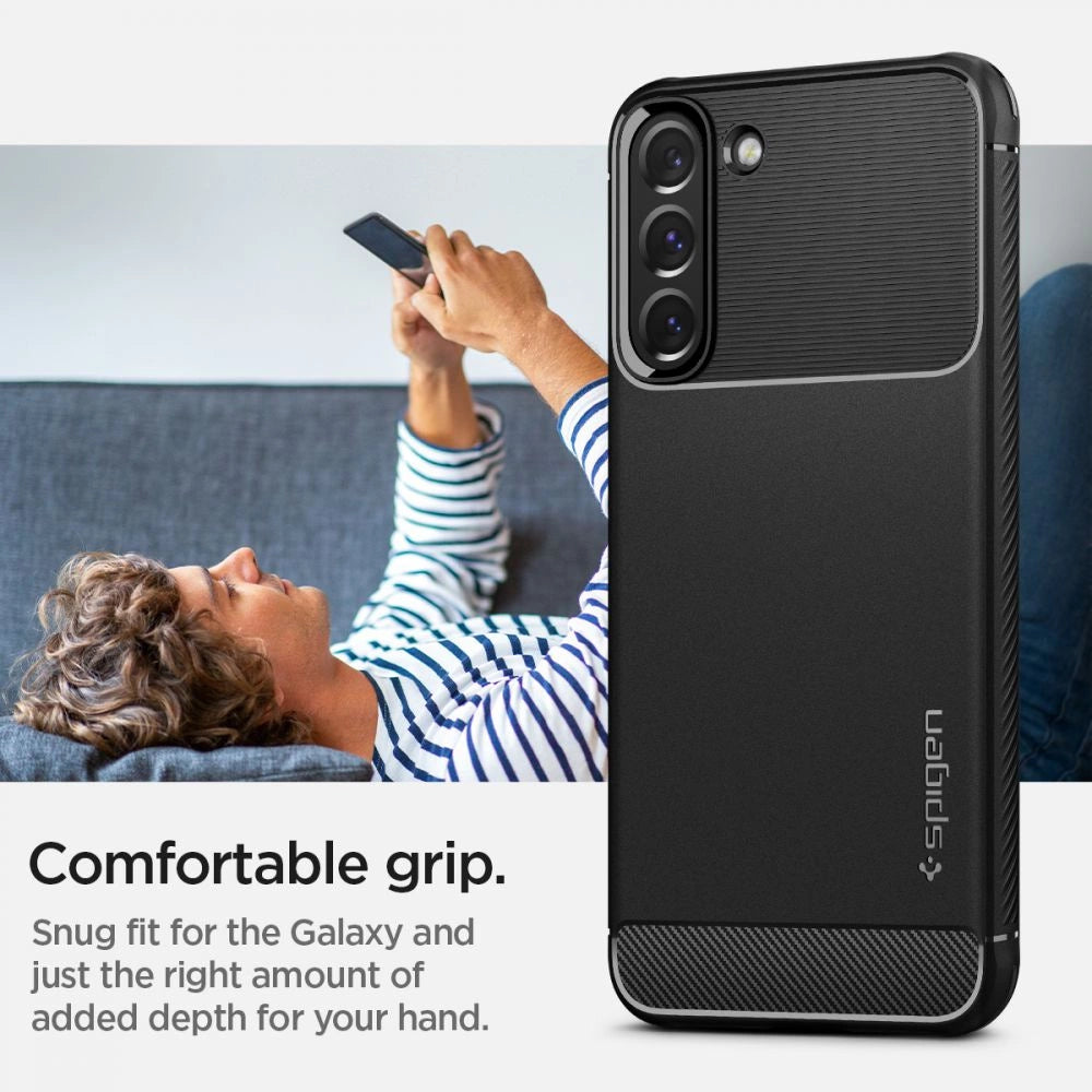 Spigen Rugged Armor Case for Samsung Galaxy S22 - Matte Black_9