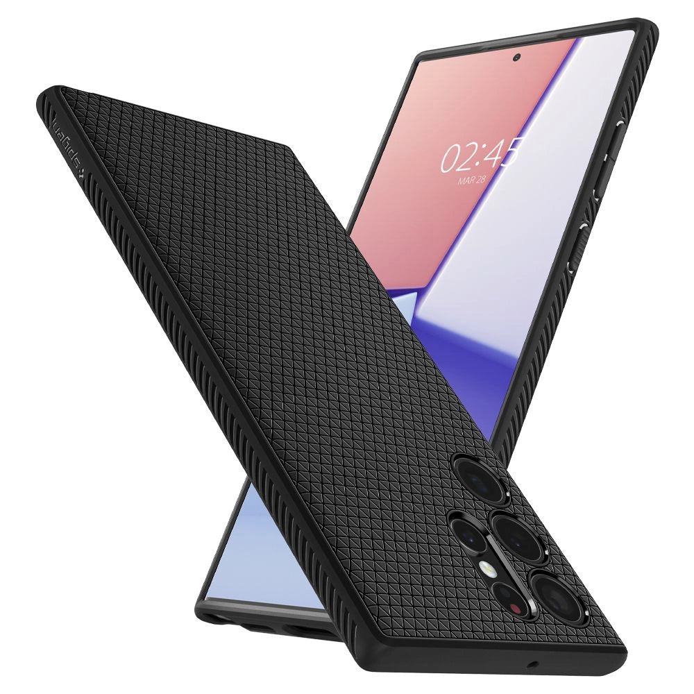 Spigen Liquid Air Case for Samsung Galaxy S22 Ultra - Matte Black_2