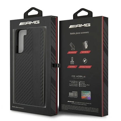 AMG AMHCS22MBLSCA S22+ S906 czarny/black hardcase Carbon Stripe&Embossed_7
