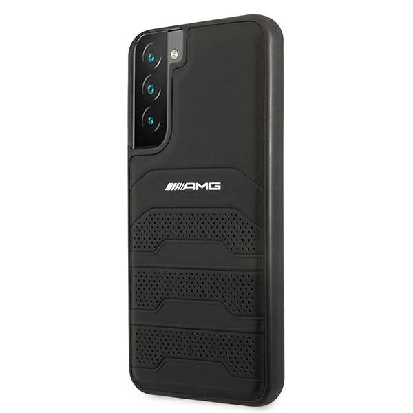 AMG AMHCS22MGSEBK S22+ S906 czarny/black hardcase Leather Debossed Lines_1