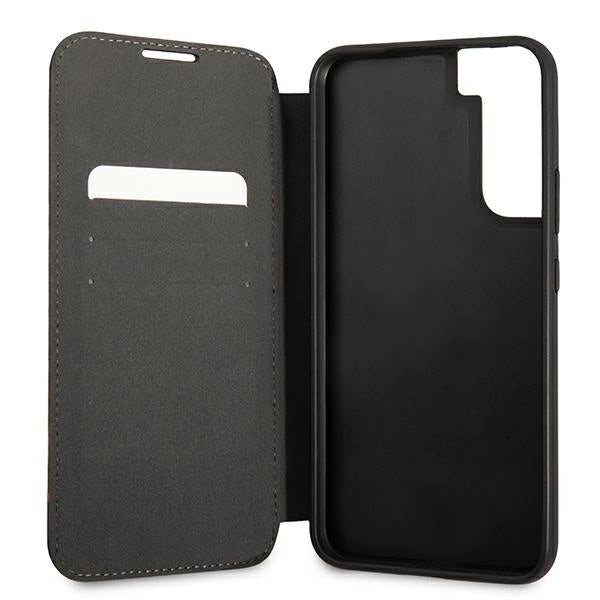 Etui BMW BMBKS22MPUCARTCBK S22+ S906 czarny/black bookcase M Collection Triangles_5