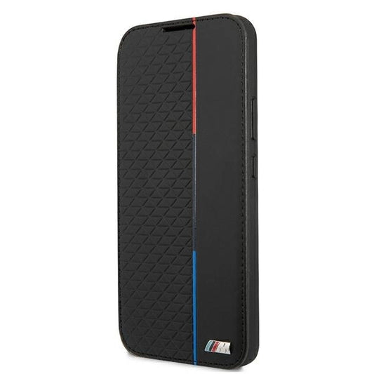 Etui BMW BMBKS22MTRTBK S22+ S906 czarny/black bookcase M Collection Triangles_0
