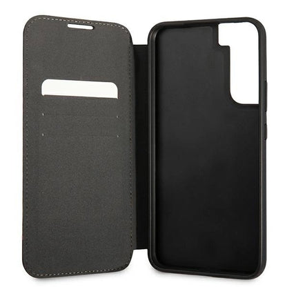 Etui BMW BMBKS22MTRTBK S22+ S906 czarny/black bookcase M Collection Triangles_5
