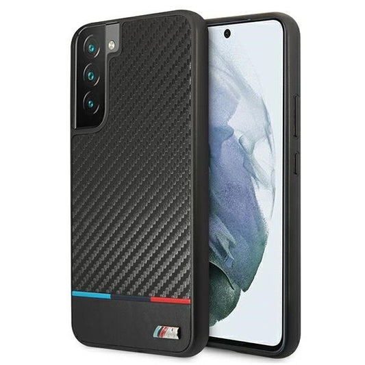 Etui hardcase BMW BMHCS22MPUCARTCBK S22+ S906  black/czarny M Collection Triangles_0