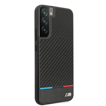 Etui hardcase BMW BMHCS22MPUCARTCBK S22+ S906  black/czarny M Collection Triangles_3