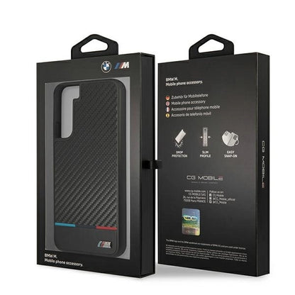 Etui hardcase BMW BMHCS22MPUCARTCBK S22+ S906  black/czarny M Collection Triangles_7