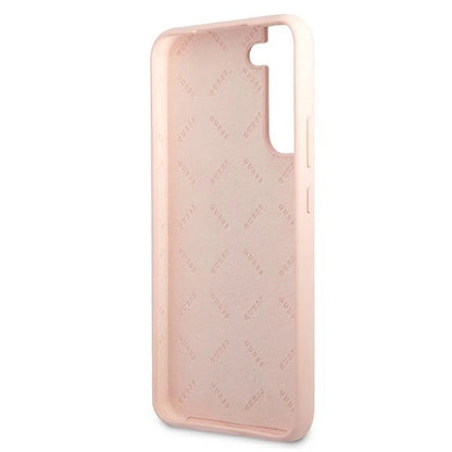Guess GUHCS22MLSLMGPP S22+ S906 pink/pink hardcase Silicone Script Metal Logo_6