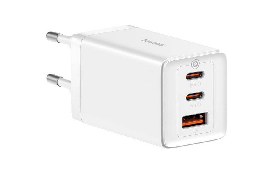 Wall charger Baseus GaN5 Pro 2xUSB-C + USB, 65W (white)_1