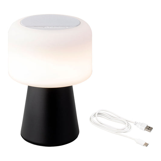 Candeeiro led com altifalante para interior e exterior cor branco e preto 22,5cm bluetooth recarregÃ¡vel 894415_0