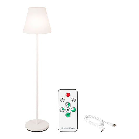 Candeeiro de pÃ© cor branco para interior-exterior recarregÃ¡vel com comando 150cm 894460_0