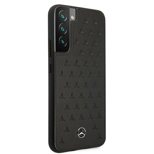 Mercedes MEHCS22MPSQBK S22+ S906 czarny/black hardcase Leather Stars Pattern_3